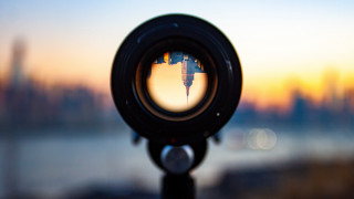 Camera lens city sunset reflection - daniel lieske free wallpaper