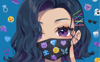 Aya goda anime smiley mask - anime girl free wallpaper