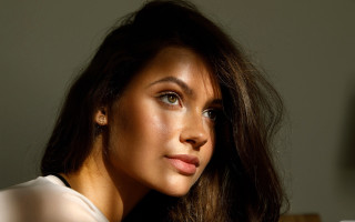 Serious asian woman white shirt - christen dalsgaard free wallpaper