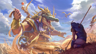 Desert dragon man sword egyptian - egyptian art free wallpaper for desktop