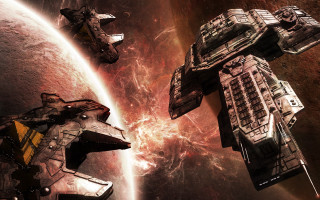 Space station galaxy planet star - a space station in the middle of a galaxy free wallpaper