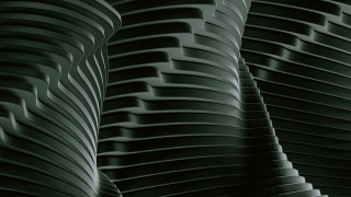 Black white plates stack black - ambient occlusion free wallpaper for desktop