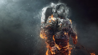 Fireman backpack fire space aurora - a backpack free wallpaper