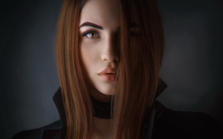 Woman long hair black shirt 5 - a black shirt free wallpaper