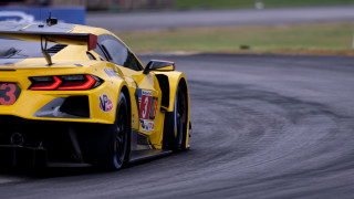 Yellow sports car race track 12 - side profile free wallpaper