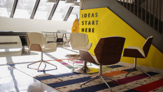 Room staircase yellow sign ideas - bright studio setting free wallpaper