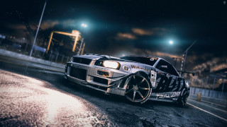 Car paint street night photorealism - paint free wallpaper for desktop