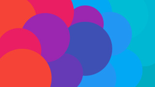 Colorful balloons background triadic sky - a bunch of balloons free wallpaper