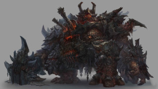 Giant monster horns backlegs gray - a giant monster free wallpaper