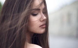 Woman longhair cellphone outdoor daylight - she free wallpaper for desktop