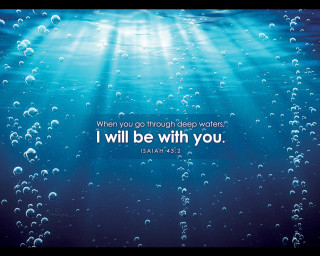 Blue background water bubbles bible - deep free wallpaper for desktop