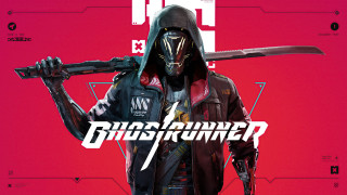 Dishrunner cyberpunk helmet sword red - a character free wallpaper