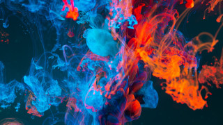 Colorful ink fire flame glowing - ink free wallpaper