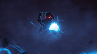 Glowing light magic electricity blue - their hand in free wallpaper