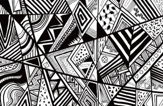 Black white geometric abstract lines - abstract design free wallpaper