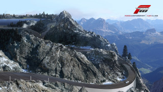 Mountain road curve lake skyline - bogi fabian free wallpaper