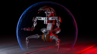 Robot circle red blue planet - a circle free wallpaper