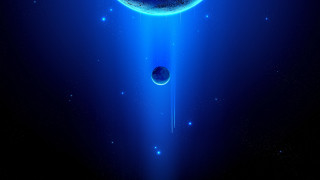 Blue space planet star glow - christopher balaskas free wallpaper