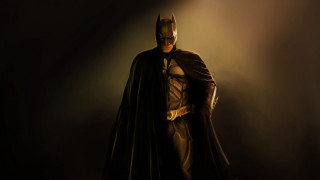 Batman costume man dark standing - dark night free wallpaper for desktop