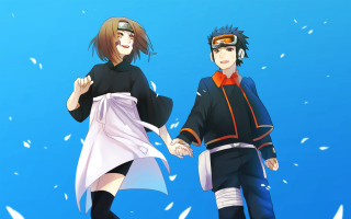 Anime characters holding hands snow - the snow together free wallpaper