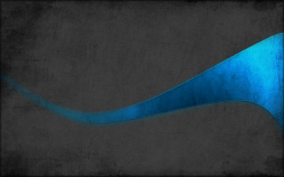 Blue curved object black background - concept design art free wallpaper