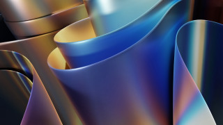 Metal object blue yellow abstract - a close up of a metal object free wallpaper