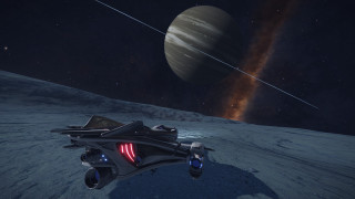 Space station moon surface aurora - a distant object in the distance free wallpaper