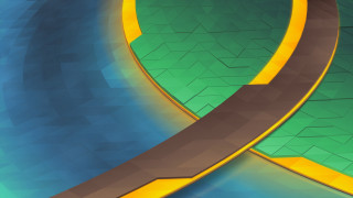 Curved road 3d abstract bauhaus - a computer free wallpaper for desktop