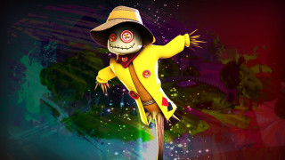 Cartoon character yellow coat hat - a skateboard free wallpaper