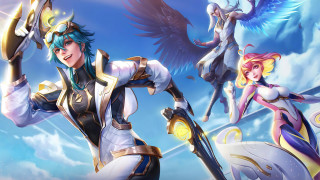 Wings girls sword sky feathers - a game free wallpaper