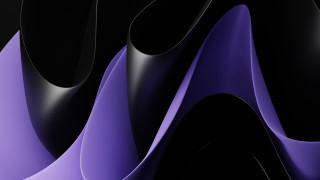 Black purple abstract curves raytraced - curve free wallpaper