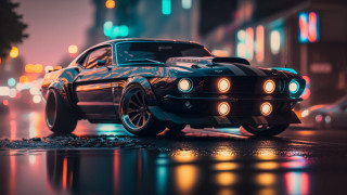 City street night car bokeh - traffic free wallpaper for desktop