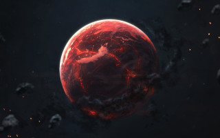 Red planet smoke dark sky - smoke and smoke free wallpaper