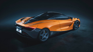 Orange sports car dark room 12 - nice free wallpaper