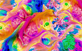 Colorful abstract lion feathers eyes - feather free wallpaper