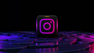 Purple instagram logo pincushion 3d - circular free wallpaper