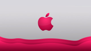 Apple logo gray pink background - an apple logo free wallpaper