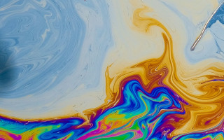 Blue yellow swirl abstract fire - vibrant color free wallpaper