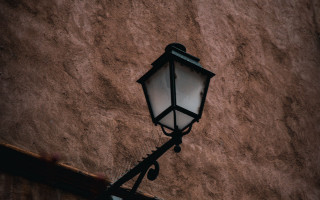 Streetlight pole wall window corner - free light wallpaper