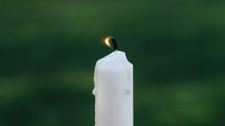 Candle lit candleholder green background - a green background behind free wallpaper