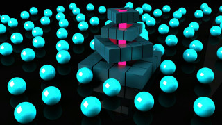 Balls person glowing pink black - a pink light free wallpaper