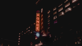 Neon sign harlem renaissance building - the dark night time free wallpaper
