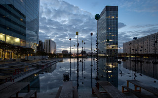 City water sunset bridge skyline - charles angrand free wallpaper