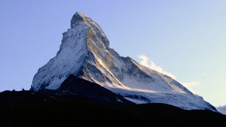 Mountain snow peak clouds blue 2 - christo free wallpaper