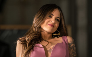 Arm tattoo pink dress earrings - her neck free wallpaper for desktop