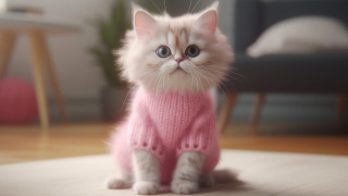 Cat pink sweater floor chair - a floor next free wallpaper