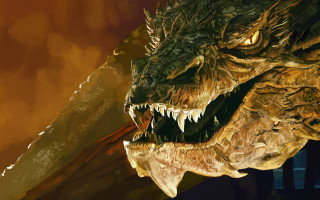 Large dragon sharp teeth detailed - sharp tooth free wallpaper