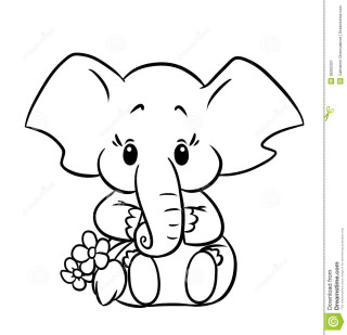 Cute elephant flowers white background - amédée ozenfant free wallpaper for tablet