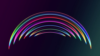 Rainbow line dark white black - surreal free wallpaper