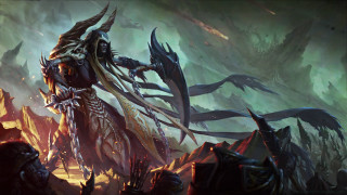 Demonic demon sword forest fantasy - demonic creature free wallpaper